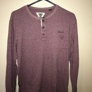 VISSLA Pink Long Sleeve Sweater